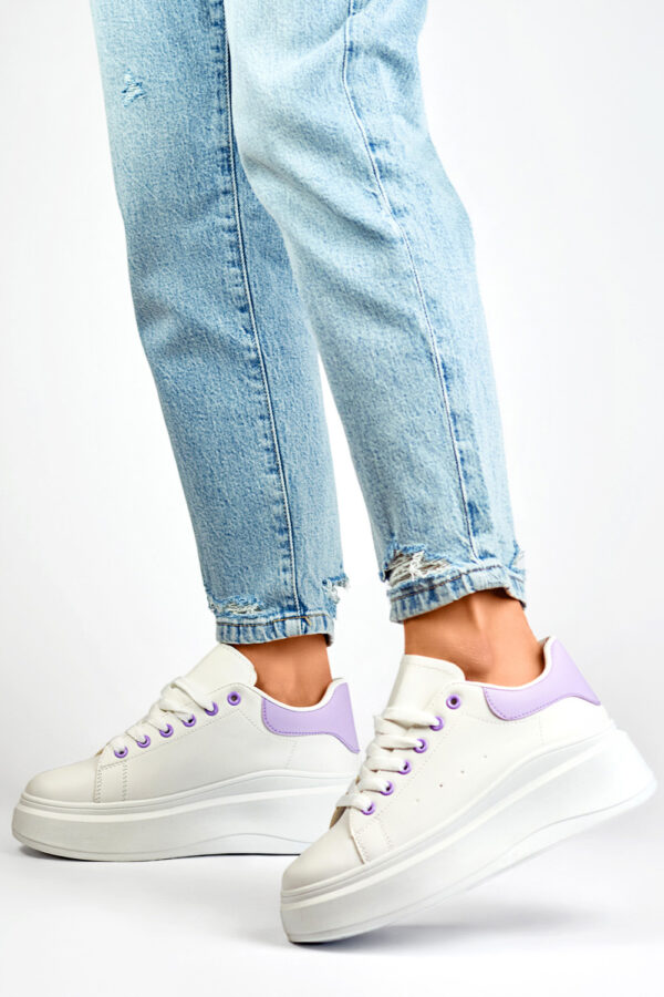 Buty Sportowe Model LL23171PU White/Violet - PRIMO