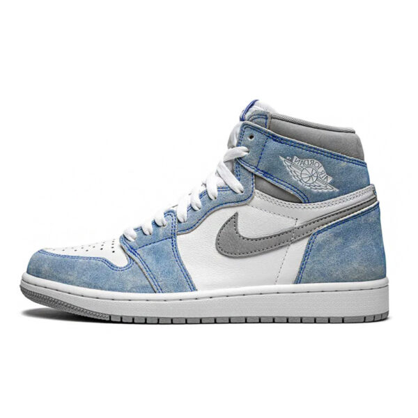 Buty Nike Air Jordan 1 High Biało Niebieskie - Hyper Royal 555088-402