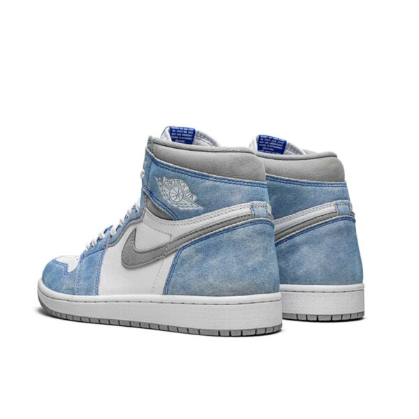 Buty Nike Air Jordan 1 High Biało Niebieskie - Hyper Royal 555088-402 - obrazek 3