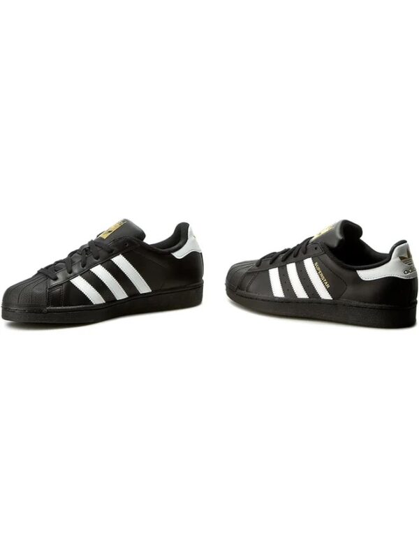 Buty Adidas Superstar Czarne Złote - B27140 - obrazek 3